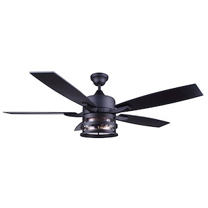 Duffy - 5 Blade Ceiling Fan with Light Kit-15 Inches Tall and 52 Inches Wide