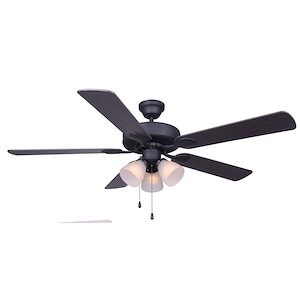 Villa - 5 Blade Ceiling Fan with Light Kit-17.5 Inches Tall and 52 Inches Wide