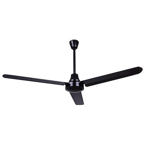 Industrial DC - 3 Blade Ceiling Fan-27 Inches Tall and 56 Inches Wide - 1330542