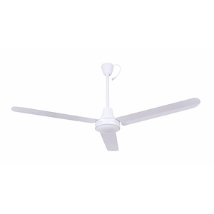 Industrial DC - 3 Blade Ceiling Fan-27 Inches Tall and 56 Inches Wide - 1330545