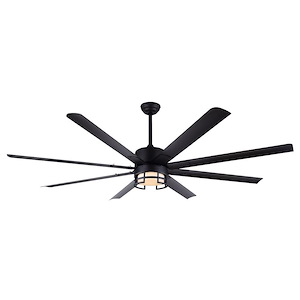 Ezra - 8 Blade Ceiling Fan with Light Kit-22.25 Inches Tall and 72 Inches Wide