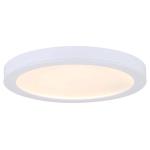 22W 1 LED Round Flush Mount-1 Inches Tall and 11 Inches Wide