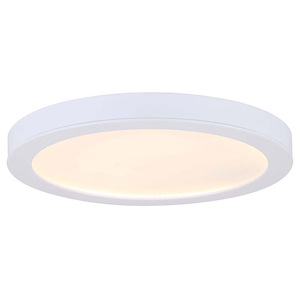 30W 1 LED Round Flush Mount-1 Inches Tall and 15 Inches Wide