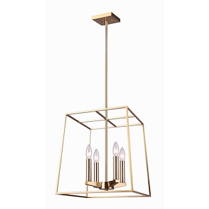 Coco - 4 Light Chandelier In Art Deco Style-23.38 Inches Tall and 14 Inches Wide