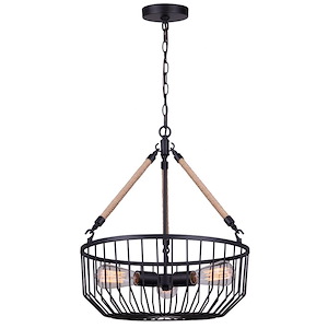 Theo - 3 Light Chandelier-21.5 Inches Tall and 18.38 Inches Wide