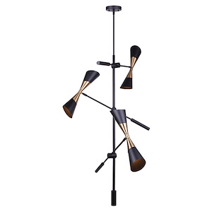 Emlen - 6 Light Chandelier In Modern Style-82 Inches Tall and 27 Inches Wide