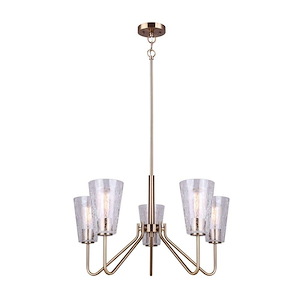 Everly - 5 Light Chandelier-21 Inches Tall and 25.25 Inches Wide