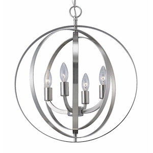 Meridian - 4 Light Chandelier-21 Inches Tall and 18 Inches Wide