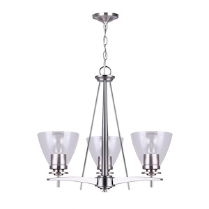 Canarm - 3 Light Chandelier-18 Inches Tall and 19 Inches Wide - 1330618