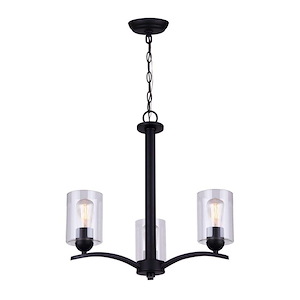 Hampton - 3 Light Chandelier-20 Inches Tall and 20 Inches Wide