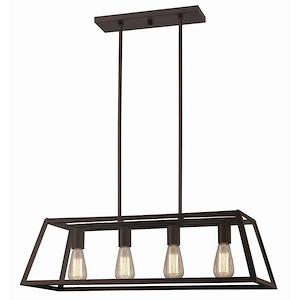 Flynn - 4 Light Chandelier-15.5 Inches Tall and 30 Inches Wide