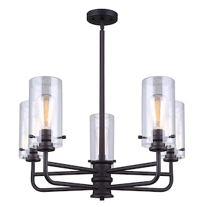Albany - 5 Light Chandelier-20 Inches Tall and 24 Inches Wide