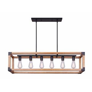 Moss - 6 Light Chandelier In Modern Style-61.25 Inches Tall and 8.25 Inches Wide