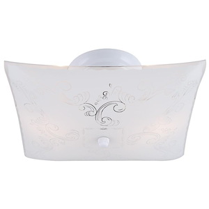 2 Light Flush Mount-6 Inches Tall and 12 Inches Wide