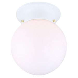 1 Light Flush Mount-7.25 Inches Tall and 6 Inches Wide