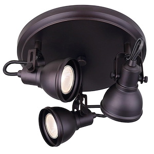 Polo - 3 Light Flush/Wall Mount-7 Inches Tall and 10.5 Inches Wide