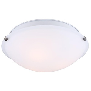 3 Light Flush Mount-4.5 Inches Tall and 16 Inches Wide