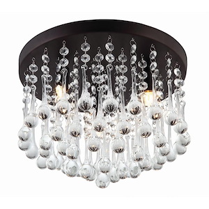 Daya - 3 Light Flush Mount-8.5 Inches Tall and 11.75 Inches Wide