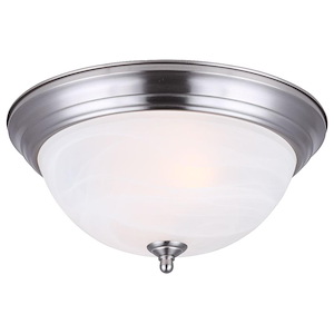 2 Light Flush Mount-5.13 Inches Tall and 11 Inches Wide