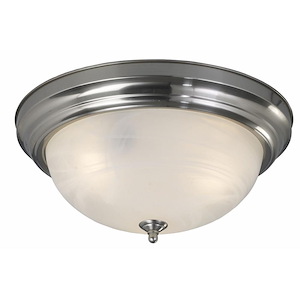 2 Light Flush Mount-6.25 Inches Tall and 13 Inches Wide