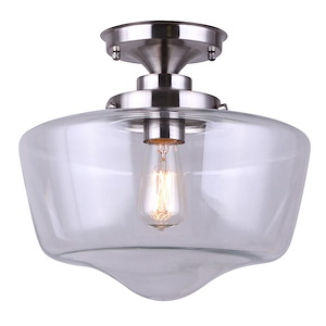 1 Light Flush Mount-11 Inches Wide