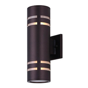 Tay - 2 Light Outdoor Wall Mount In Modern Style-13 Inches Tall and 5.63 Inches Wide