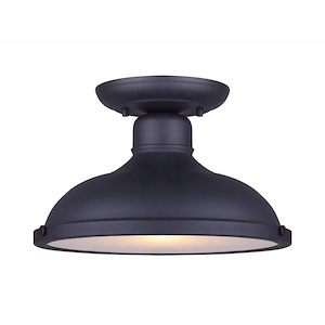 Marcella - 1 Light Outdoor Semi-Flush Mount-7.6 Inches Tall and 4.38 Inches Wide