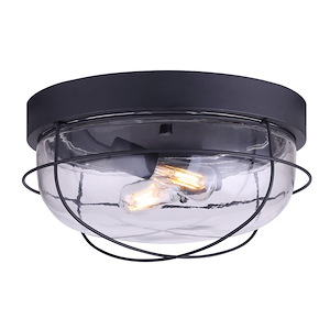 1 Light Outdoor Flush Mount-12 Inches Tall and 6.25 Inches Wide