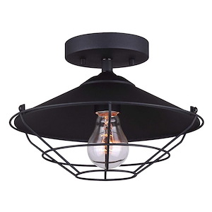 Briggs - 1 Light Outdoor Flush Mount-7.5 Inches Tall and 10.63 Inches Wide