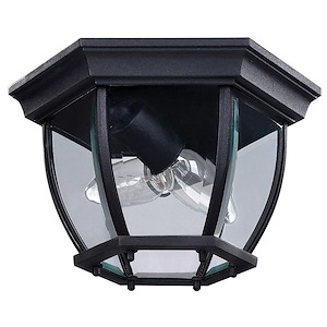 Foyer - 2 Light Outdoor Flush Mount-6.88 Inches Tall and 11 Inches Wide