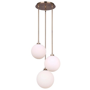 Simone - 3 Light Pendant In Contemporary Style-25.5 Inches Tall and 14.75 Inches Wide - 1330870