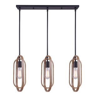 Dilan - 3 Light Pendant In Modern Style-64.5 Inches Tall and 4.75 Inches Wide - 1330890