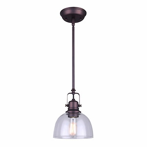 Rowan - 1 Light Pendant In Industrial Style-17.25 Inches Tall and 7 Inches Wide