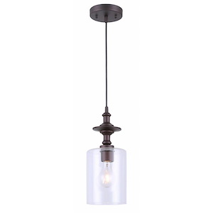York - 1 Light Pendant In Scandinavian Style-60 Inches Tall and 5.5 Inches Wide