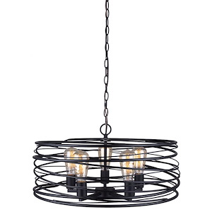 Ryland - 5 Light Pendant In Industrial Style-11 Inches Tall and 22 Inches Wide - 1330942