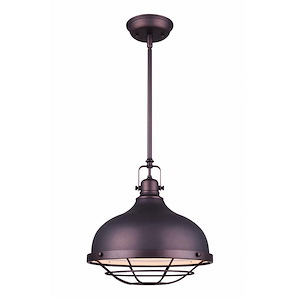 House - 1 Light Pendant In Industrial Style-15 Inches Tall and 12 Inches Wide