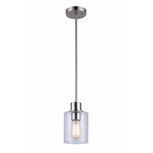 Portland - 1 Light Pendant-11.25 Inches Tall and 4.75 Inches Wide