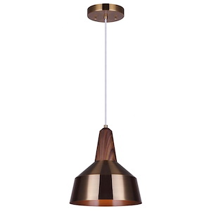 Thor - 1 Light Pendant In Contemporary Style-11.5 Inches Tall and 9 Inches Wide