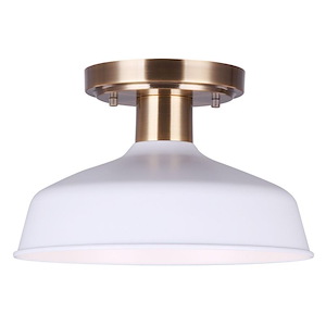 Bello - 1 Light Semi-Flush Mount-6.5 Inches Tall and 4.75 Inches Wide