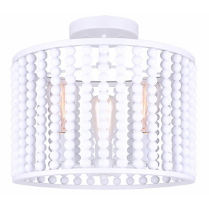 Posy - 3 Light Semi-Flush Mount-13 Inches Tall and 4.75 Inches Wide
