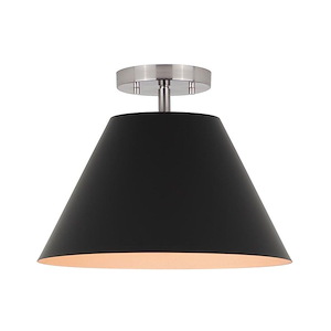 Talia - 1 Light Semi-Flush Mount-9.5 Inches Tall and 12.5 Inches Wide - 1267180