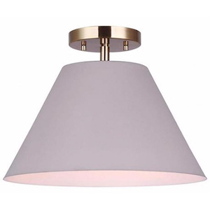 Talia - 1 Light Semi-Flush Mount-9.5 Inches Tall and 4.75 Inches Wide