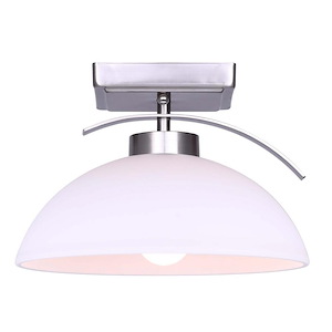 Mack - 1 Light Semi-Flush Mount-6.75 Inches Tall and 4.75 Inches Wide