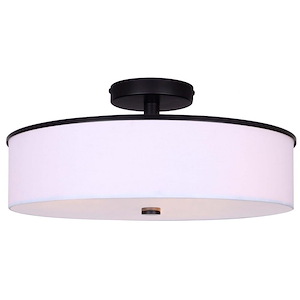 Tristan - 3 Light Semi-Flush Mount-8 Inches Tall and 17.75 Inches Wide