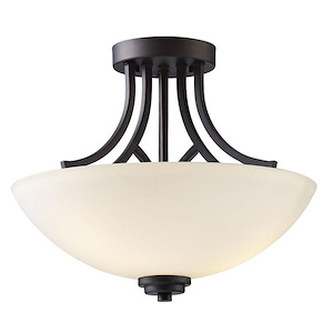 Somerset - 3 Light Semi-Flush Mount-13 Inches Tall and 14.5 Inches Wide - 1331023