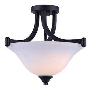 Rue - 2 Light Semi-Flush Mount-13 Inches Tall and 15 Inches Wide