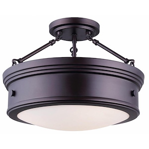 Boku - 3 Light Semi-Flush Mount-12 Inches Tall and 15 Inches Wide