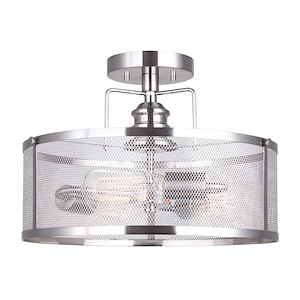 Beckett - 3 Light Semi-Flush Mount-10.75 Inches Tall and 15.38 Inches Wide