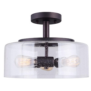 Nash - 3 Light Semi-Flush Mount-9.5 Inches Tall and 13 Inches Wide - 1331033