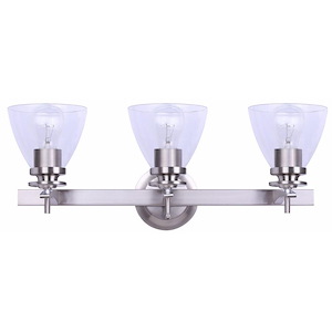 3 Light Bath Vanity-8.75 Inches Tall and 8.5 Inches Wide